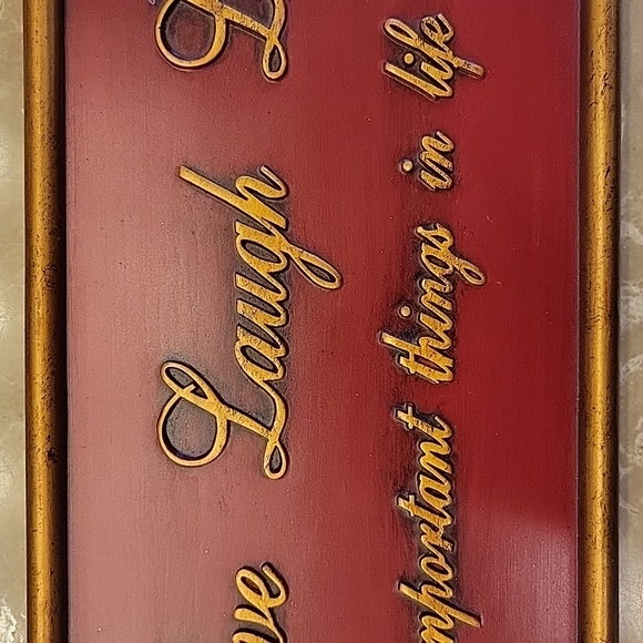 SteinMart Inspirational Wooden Plaque..Live...Laugh...Love... - Picture 6 of 16